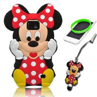I need 3d Cartoon Mouse Soft Silicone Case Cover with 3d Anti plus Minnie Pen for Samsung Galaxy S2 I9100 (Not for Sprint & T mobile)  RED: Cell Phones & Accessories