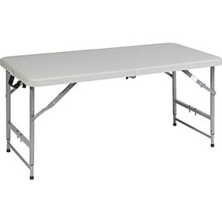 Office Star WorkSmart™ 29 1/4 H x 48 W x 24 D Resin Fold in Half Multi Purpose Table, Gray