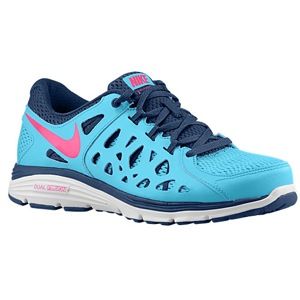 Nike Dual Fusion Run 2   Womens   Running   Shoes   Vivid Pink/Pink Glow/White/Polarized Blue