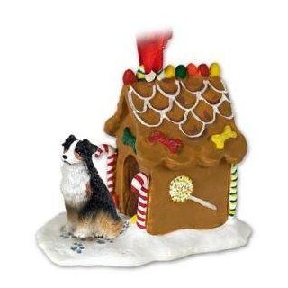 NEW Australian Shepherd Tri Color Ginger Bread House Christmas Ornament: Pet Supplies