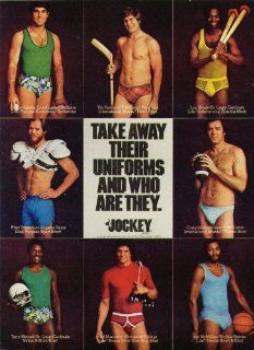 Garvey Marinaro Brock Dryer Hadfield Craig Morton for Jockey Underwear ad 1976: Entertainment Collectibles