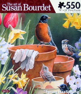 The Art of Susan Bourdet 550pc. Puzzle Spring Has Sprung: Toys & Games