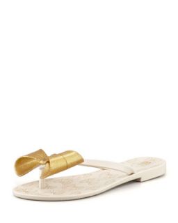 Harmonic II Jelly Bow Thong Sandal, Gold   Melissa Shoes   Gold (9.0B)