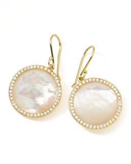 Rock Candy 18k Gold Lollipop Diamond Earrings, Mother of Pearl   Ippolita  