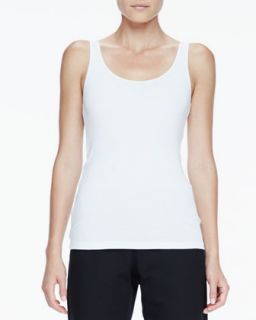 Organic Cotton Slim Tank, Womens   Eileen Fisher   White (1X (14/16W))