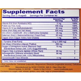 NOW Foods Thyroid Energy, 90 Vcaps: Health & Personal Care