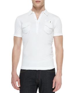 Mens T. Maya Jersey Polo Shirt, White   Diesel   White (LARGE)