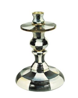 Small Courtly Check Candlestick   MacKenzie Childs
