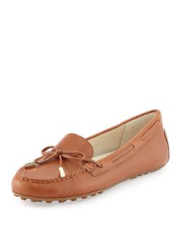 Daisy Leather Moccasin Loafer   MICHAEL Michael Kors   Luggage (40.0B/10.0B)