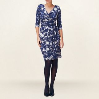 Phase Eight Ink And Ivory Selina Print Fixed Wrap Dress