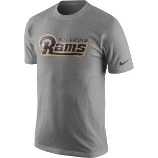 NIKE Mens St. Louis Rams Wordmark Short Sleeve T Shirt   Size: Medium, Dk.grey