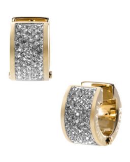 Pave Crystal Hug Earrings, Golden   Michael Kors   Gold (ONE SIZE)