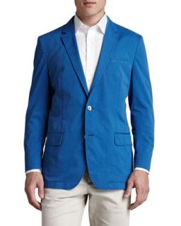 Mens Washed Twill Jacket, Bright Blue   Boss Hugo Boss   Blue (46L)