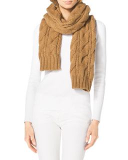 Chunky Cable Knit Scarf   MICHAEL Michael Kors   Camel
