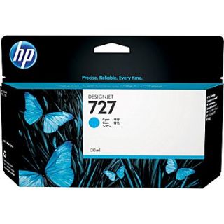 HP 727 130ml Cyan Ink Cartridge (B3P19A), High Yield