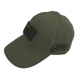 Voodoo Tactical Cap / Baseball Hat with Removable Flag Patch 20 9351   Olive Drab : Sports Fan Baseball Caps : Sports & Outdoors