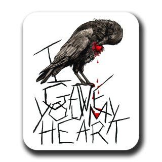Raven Heart Goth Valentine Art Mouse Pad: Everything Else