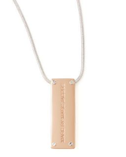 Logo ID Pendant Necklace, Rose Golden   MARC by Marc Jacobs   Rose gold