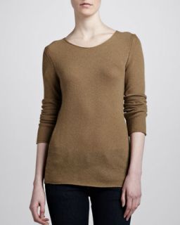 Womens Cashmere Bias Knit Sweater, Sage   Michael Kors   Sage (LARGE)