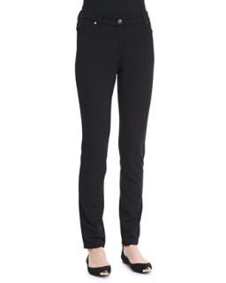 Womens French Terry Skinny Pants, Petite   Eileen Fisher   Black (18P)