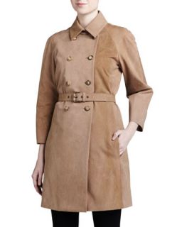 Womens Double Breasted Trench, Clay   Michael Kors   Clay (4)