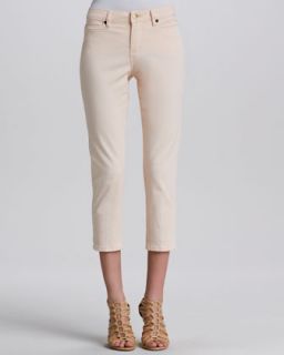 Womens Jackie Twill Gab 72 Cropped Pants   Christopher Blue   Bisque (pale