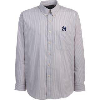 Antigua New York Yankees Mens Republic Button Down Long Sleeve Dress Shirt  