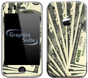 Hundred Dollar Bills Skin for Apple iPhone 3G or 3G S: Cell Phones & Accessories