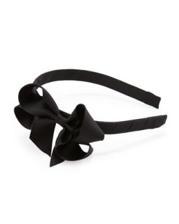 Grosgrain 3D Bow Headband, Black   Bow Arts   Black
