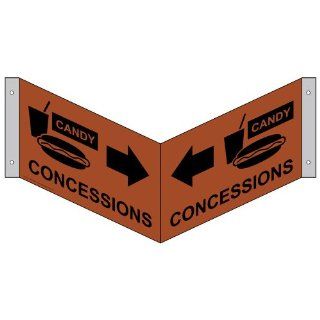 Concessions Bilingual Sign NHE 9695Tri BLKonCanyon Information : Business And Store Signs : Office Products