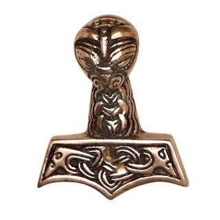 Thor's Hammer Bronze Norse Pendant Necklace Women's Men's Spiritual New Age Jewelry FREE 33" CORD INCLUDED Jewelry