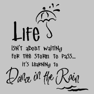 Life isn't about waiting on the storm to pass.Inspirational Wall Quote Words Sayings Removable Lettering 22" X 24"   Wall Decor Stickers