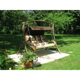 Hatteras Hammocks Deluxe Cushioned Double Porch Swing (Discontinued by Manufacturer) : Patio, Lawn & Garden