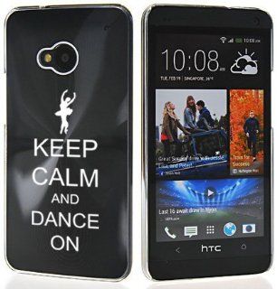 Black HTC One M7 Sprint AT&T T Mobile Aluminum Plated Hard Back Case Cover 7M282 Keep Calm and Dance On: Cell Phones & Accessories