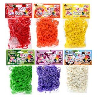 D.I.Y. Do it Yourself Bracelet Zupa Loomi Bandz 3600 Fruity Tooty Scented Rubber Bands with 'S' Clips Set of 6 Toys & Games