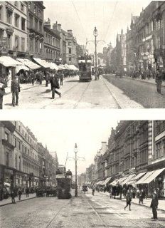 LIVERPOOL: Lord Street, Looking West; Lord Street, Looking East; print 1900  