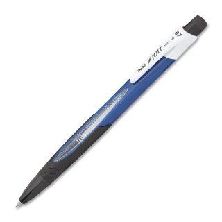Pentel of America, Ltd. Products   Mechanical Pencil, Refillable, .7mm, Black/Blue Barrel   Sold as 1 EA   Jolt Mechanical Pencil offers revolutionary Sliding Sleeve Technology that automatically advances lead for uninterrupted use. Click pencil top to adv