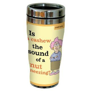 Tree Free Greetings sg23866 Hilarious Aunty Acid "Cashew" by The Backland Studio Ltd. 16 Oz Sip 'N Go Stainless Steel Lined Tumbler: Kitchen & Dining