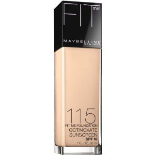 Maybelline New York Fit Me! Foundation, 115 Ivory, SPF 18, 1 Fluid Ounce : Foundation Makeup : Beauty