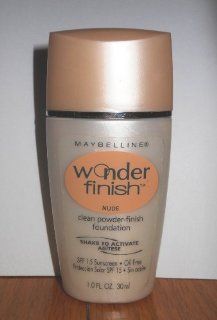Maybelline Wonder Finish Liquid to Powder Foundation, Nude Original Formula. : Foundation Makeup : Beauty