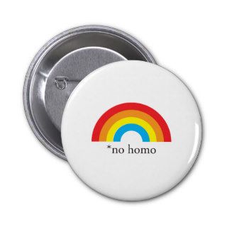 No Homo Rainbow Button