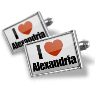 Neonblond Cufflinks "I Love Alexandria" region Egypt, Africa   cuff links for man NEONBLOND Jewelry & Accessories Jewelry