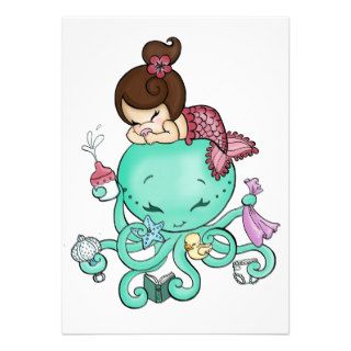 Octopus Babysitter Invite