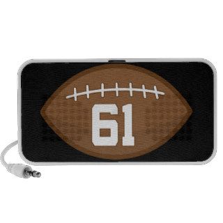 Football Jersey Number 61 Gift Idea Notebook Speakers