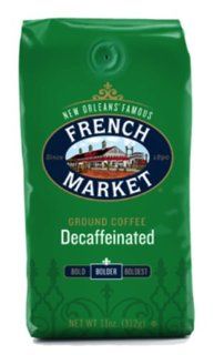 French Market Decaf Coffee Ground, 12 Ounce : Grocery & Gourmet Food