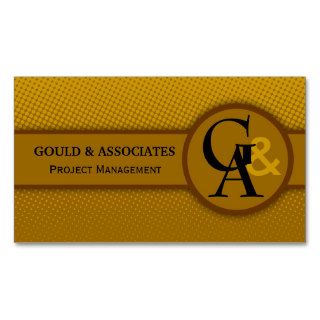 Modern Monogram Golden Brown  Business Cards 