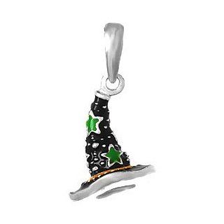 925 Sterling Silver Holiday Necklace Charm Pendant, Holiday Halloween Witc: Jewelry