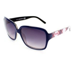 Miss Sixty Sunglasses MX 400 S 92W Acetate Acetate Blue   White   Red: Clothing