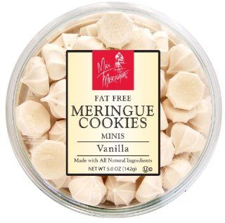Miss Meringue Fat Free Vanilla Meringue Minis, 5 Ounce Containers (Pack of 4) : Meringue Cookies : Grocery & Gourmet Food
