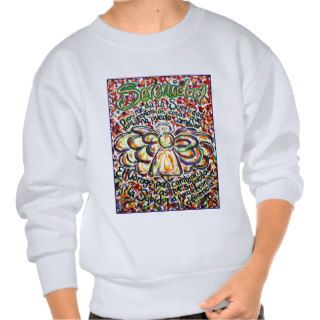 Serenity Prayer Angel (Spanish Text) Pull Over Sweatshirts